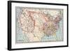 Map of the United States in 1830-null-Framed Giclee Print