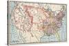 Map of the United States in 1830-null-Stretched Canvas