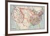 Map of the United States in 1830-null-Framed Giclee Print