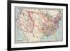 Map of the United States in 1830-null-Framed Giclee Print