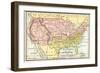 Map of the United States in 1861, at the Start of the Civil War-null-Framed Giclee Print
