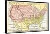 Map of the United States in 1861, at the Start of the Civil War-null-Framed Stretched Canvas