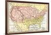 Map of the United States in 1861, at the Start of the Civil War-null-Framed Giclee Print