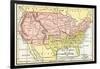 Map of the United States in 1861, at the Start of the Civil War-null-Framed Giclee Print