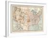 Map of the United States. Inset of Alaska-Encyclopaedia Britannica-Framed Art Print