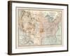 Map of the United States. Inset of Alaska-Encyclopaedia Britannica-Framed Art Print