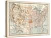 Map of the United States. Inset of Alaska-Encyclopaedia Britannica-Stretched Canvas