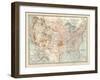 Map of the United States. Inset of Alaska-Encyclopaedia Britannica-Framed Art Print