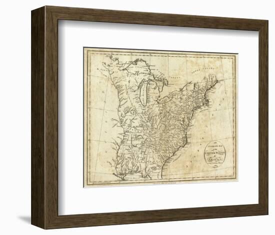 Map of the United States of America, c.1796-John Reid-Framed Art Print