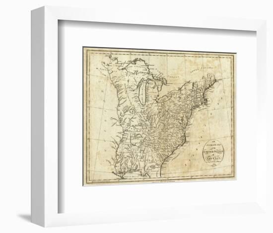 Map of the United States of America, c.1796-John Reid-Framed Art Print