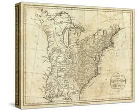 Map of the United States of America, c.1796-John Reid-Stretched Canvas