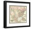 Map of The United States of America, c.1848-J^ H^ Colton-Framed Art Print