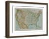 Map of The United States of America, c1910-Gull Engraving Company-Framed Giclee Print