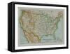 Map of The United States of America, c1910-Gull Engraving Company-Framed Stretched Canvas