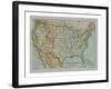 Map of The United States of America, c1910-Gull Engraving Company-Framed Giclee Print