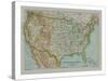 Map of The United States of America, c1910-Gull Engraving Company-Stretched Canvas