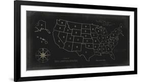 Map of The United States-Ken Hurd-Framed Giclee Print