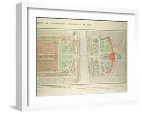 Map of the Universal Exposition of 1878 Paris-null-Framed Giclee Print