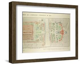 Map of the Universal Exposition of 1878 Paris-null-Framed Giclee Print