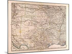 Map of the USA, 1872-null-Mounted Giclee Print