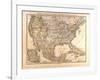 Map of the USA and Mexico, 1872-null-Framed Giclee Print