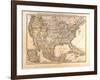 Map of the USA and Mexico, 1872-null-Framed Giclee Print