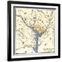 Map of the Washington DC Vicinity at the Outset of the Civil War-null-Framed Giclee Print