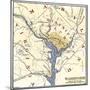 Map of the Washington DC Vicinity at the Outset of the Civil War-null-Mounted Giclee Print