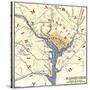 Map of the Washington DC Vicinity at the Outset of the Civil War-null-Stretched Canvas