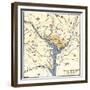 Map of the Washington DC Vicinity at the Outset of the Civil War-null-Framed Giclee Print