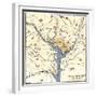 Map of the Washington DC Vicinity at the Outset of the Civil War-null-Framed Giclee Print