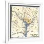 Map of the Washington DC Vicinity at the Outset of the Civil War-null-Framed Giclee Print