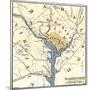 Map of the Washington DC Vicinity at the Outset of the Civil War-null-Mounted Giclee Print