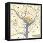 Map of the Washington DC Vicinity at the Outset of the Civil War-null-Framed Stretched Canvas