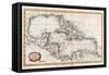 Map of the West Indies, 18th Century-Barlow-Framed Stretched Canvas