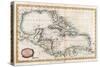 Map of the West Indies, 18th Century-Barlow-Stretched Canvas