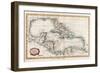Map of the West Indies, 18th Century-Barlow-Framed Premium Giclee Print