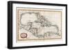 Map of the West Indies, 18th Century-Barlow-Framed Premium Giclee Print