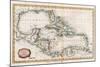 Map of the West Indies, 18th Century-Barlow-Mounted Premium Giclee Print