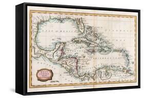 Map of the West Indies, 18th Century-Barlow-Framed Stretched Canvas