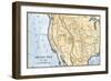 Map of the Western Frontier in the United States, 1800s-null-Framed Giclee Print