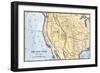 Map of the Western Frontier in the United States, 1800s-null-Framed Giclee Print