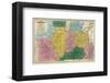 Map of the Western States, c.1839-Samuel Augustus Mitchell-Framed Art Print