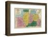 Map of the Western States, c.1839-Samuel Augustus Mitchell-Framed Art Print