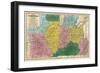 Map of the Western States, c.1839-Samuel Augustus Mitchell-Framed Art Print