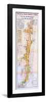 Map of the Wines of the Burgundy Region: Côte De Beaune-null-Framed Premium Giclee Print