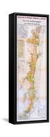 Map of the Wines of the Burgundy Region: Côte De Beaune-null-Framed Stretched Canvas