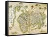 Map of the World 1511-null-Framed Stretched Canvas