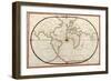 Map of the World, 1590-Science Source-Framed Premium Giclee Print