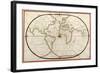 Map of the World, 1590-Science Source-Framed Giclee Print